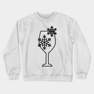 Icy Wine Glass Crewneck Sweatshirt